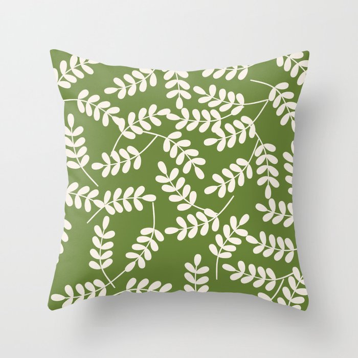 Holiday Leafy Pattern Throw Pillow