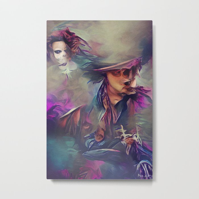 Johnny Depp Fan Art Metal Print