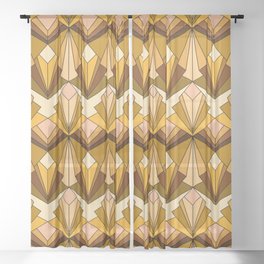 Art Deco meets the 70s - Large Scale Sheer Curtain