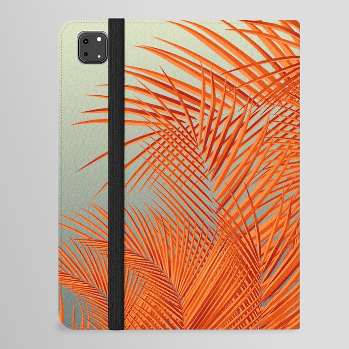 Palm Leaves, Orange iPad Folio Case