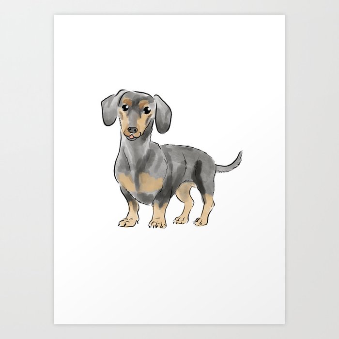 Dachshund art print hotsell