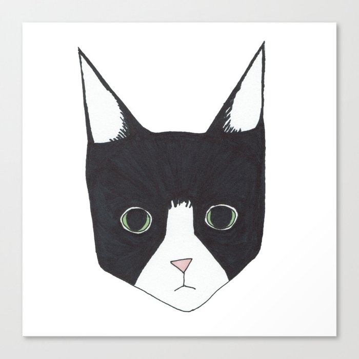 Henry the Tuxedo Cat Canvas Print