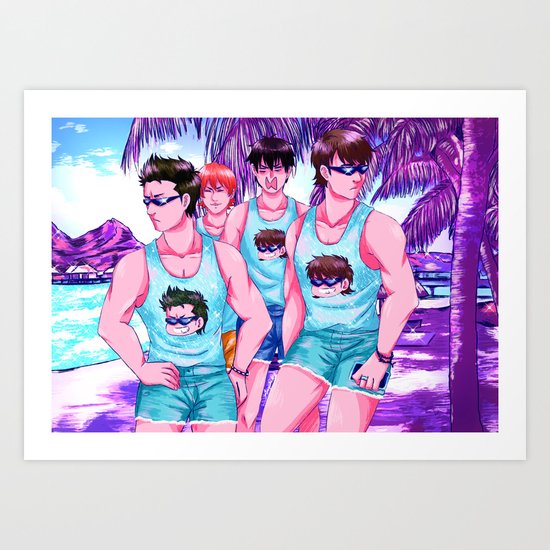 Summer boys Art Print