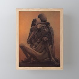 Untitled (Lovers), by Zdzisław Beksiński Framed Mini Art Print