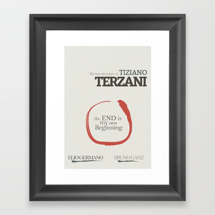 Tiziano Terzani Bruno Ganz Germano The End Is My Beginning La Fine è Il Mio Inizio Movie Poster Framed Art Print