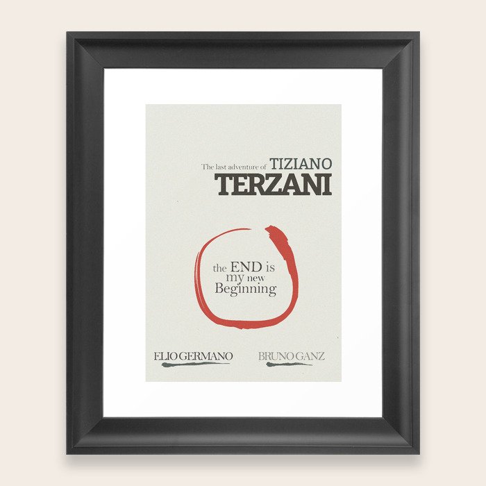 Tiziano Terzani Bruno Ganz Germano The End Is My Beginning La Fine è Il Mio Inizio Movie Poster Framed Art Print