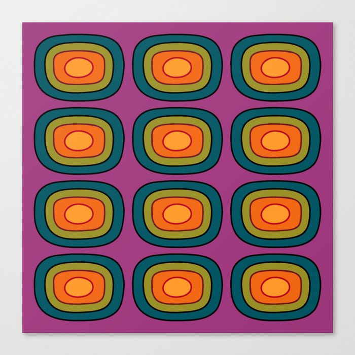 Reto Concentric Circle Pattern 424 Canvas Print