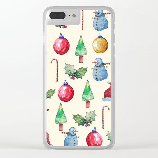 Christmas!! Pattern! (Holidays) Clear iPhone Case