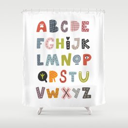 Decorative Alphabet Shower Curtain