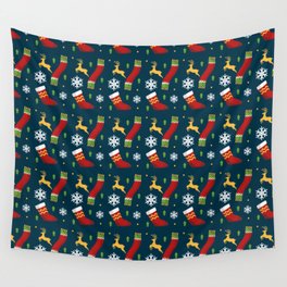 Christmas Pattern Woll Scarf Stockings Deer Wall Tapestry