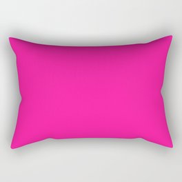 Deep Pink Solid All Color Popular Hues - Patternless Shades of Pink Collection - Hex Value #FF1493  Rectangular Pillow