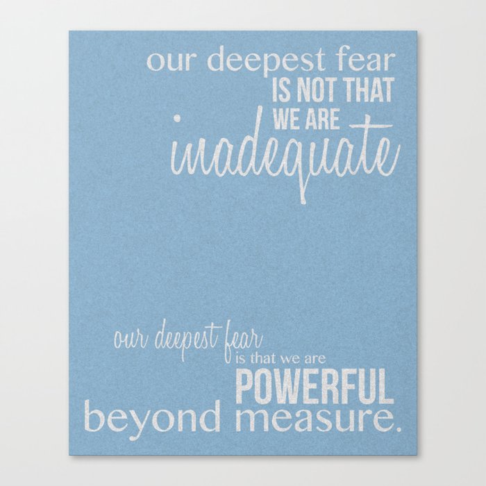Our Deepest Fear - Coach Carter - Quote Poster Canvas Print