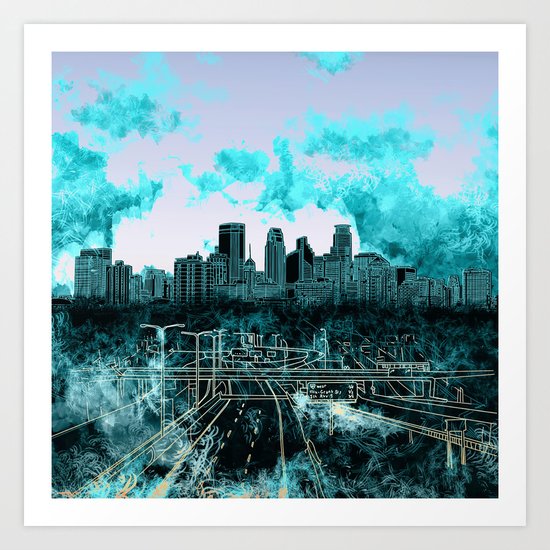 minneapolis city skyline Art Print