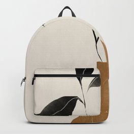 minimal plant 6 Backpack | Painting, Floral, Vase, Plant, Minimal, Abstract, Modern, Line, Minimalist, Minimalism 