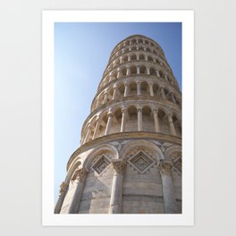 Leaning tower of Pisa - Italy, building, architecture - travel photography Art Print