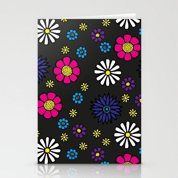 Summery seamless flowers Stationery Cards
