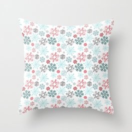 Christmas snowflakes pattern 3 Throw Pillow