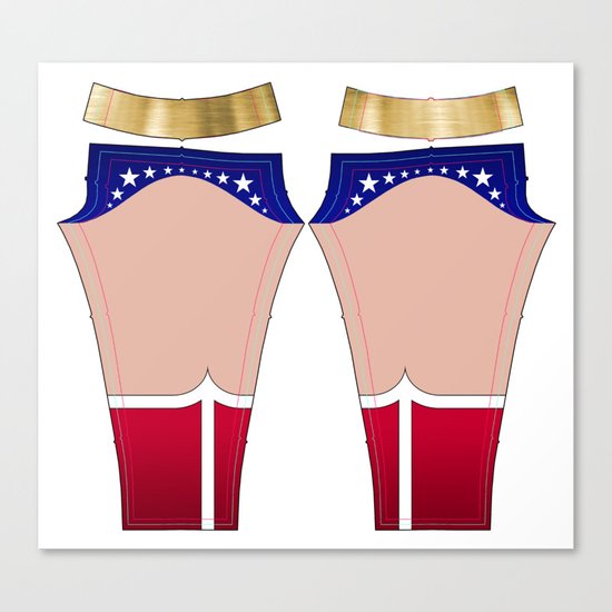 Superhero Leggings Canvas Print