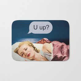 U up? Late night texts Bath Mat | Dating, Funny, Sleep, Lol, Moon, Meme, Curated, Bedroom, Vintage, Night 