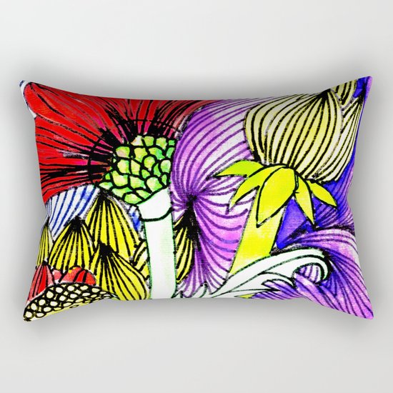 Flowers Two Rectangular Pillow