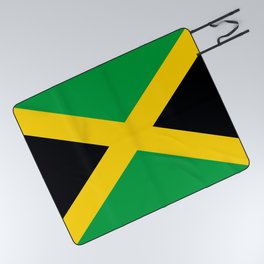 Jamaican flag, flag of Jamaica Picnic Blanket