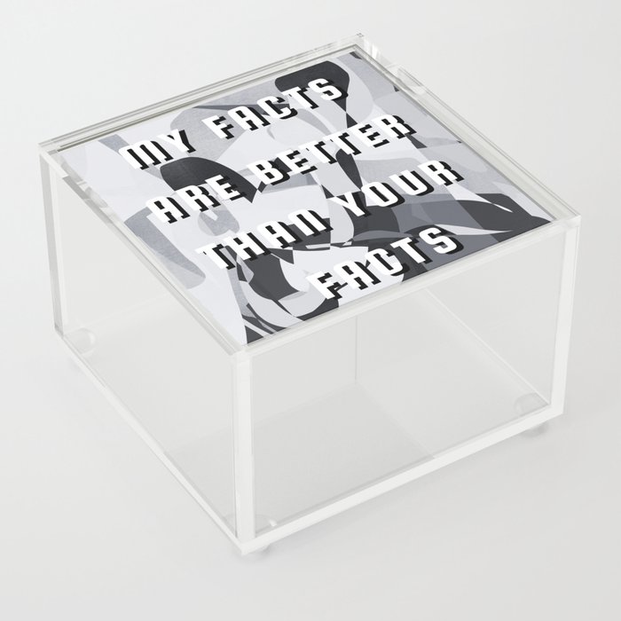 My Facts typography Acrylic Box