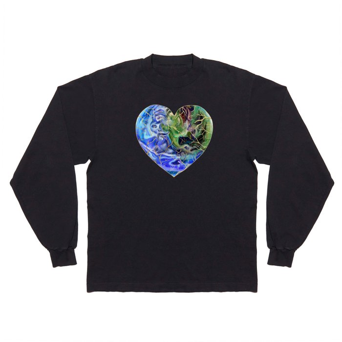 Caring Kintsugi Earth Heart  Long Sleeve T Shirt