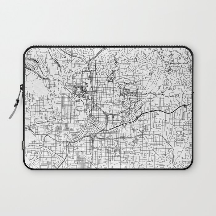 Atlanta White Map Laptop Sleeve