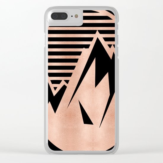 THE MOUNTAIN Rose Gold Clear iPhone Case