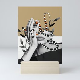 Woman and snakes Mini Art Print