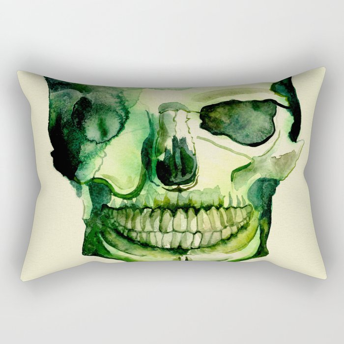 Painted Skull #1 Rectangular Pillow