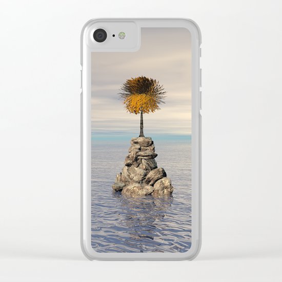 Orange Tree At Sea Clear iPhone Case