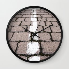 Direction arrow detail for vehicles Wall Clock | Travel, Paving, Arrow, Sign, Paved, Sidewalk, Cobblestone, Street, Paint, Direction 