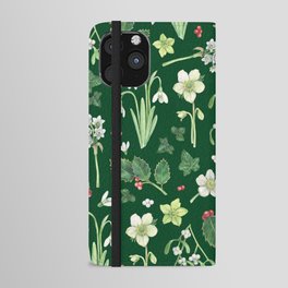 Winter Garden - dark green  iPhone Wallet Case