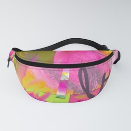 Digital Collage Abstract Fanny Pack