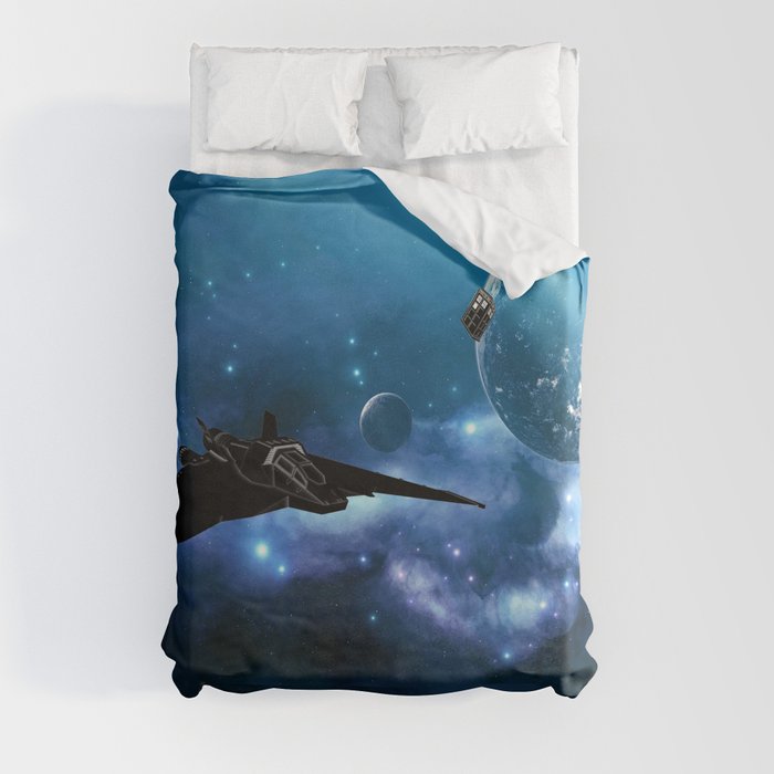 Ships in Space Duvet Cover