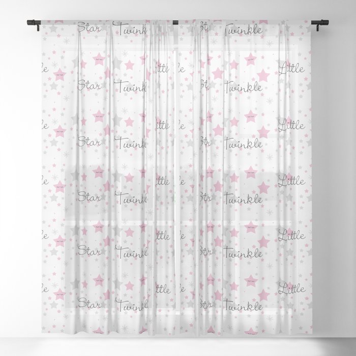 Le Little Star Pink Baby Girl Nursery Sheer Curtain By Decampstudios Society6 Le Little Star Pink Baby Girl, Baby Girl Curtains