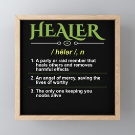 Healer Definition Gamer Framed Mini Art Print