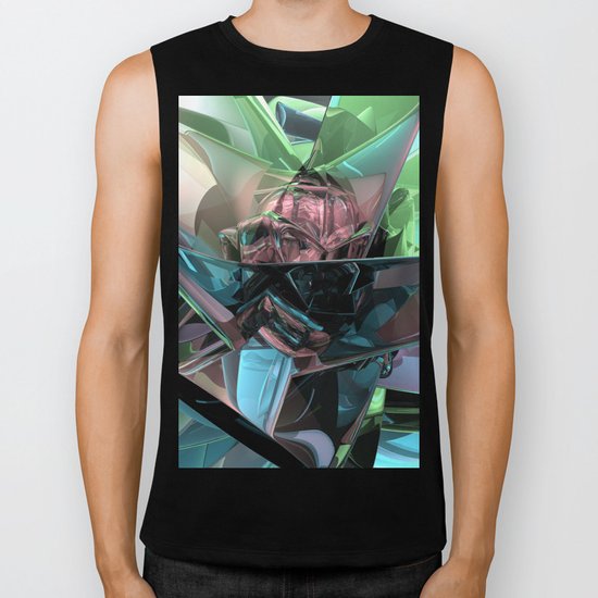 Colorful 3D Reflections Biker Tank
