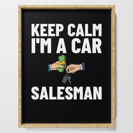Used Car Salesman Auto Seller Dealership Serving Tray