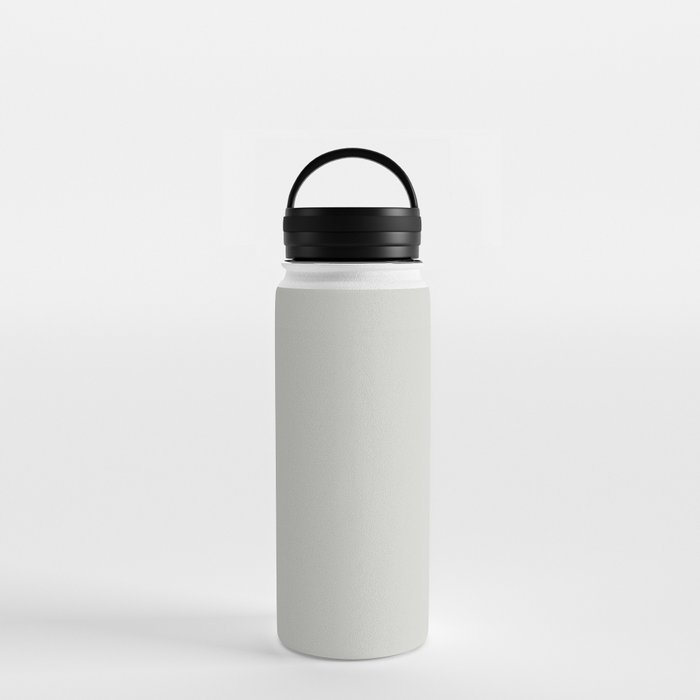 Pale Gray Grey Solid Color Pairs PPG Afraid Of The Dark PPG0994-1 - All One Single Shade Hue Colour Water Bottle