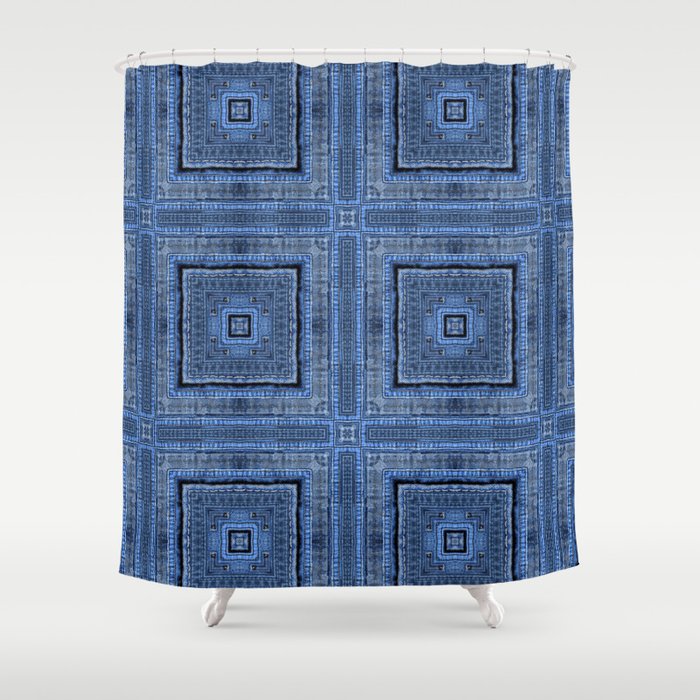 Blue Jeans Never Go Out Of Style Cool Denim Patchwork Design Shower Curtain By Sosweet Society6 Cool Denim Patchwork Design, Patchwork Shower Curtain Blue