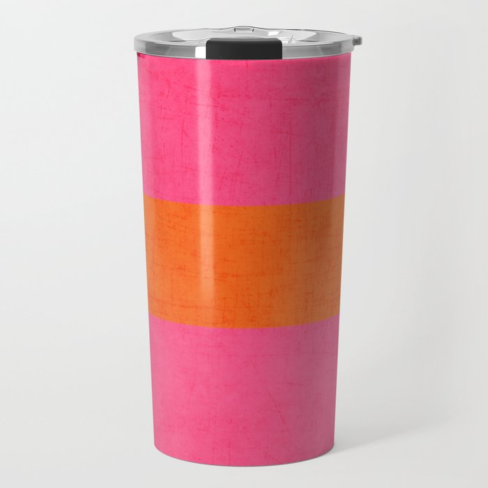 hot pink and orange classic  Travel Mug