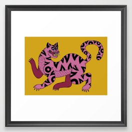 Modern Korean Tiger illustration Framed Art Print