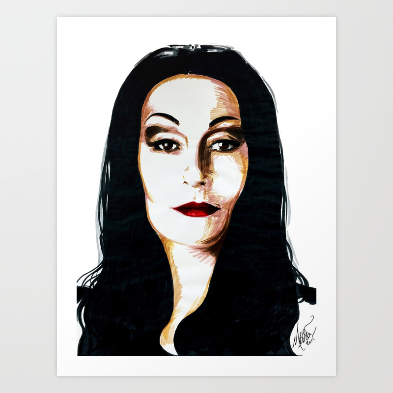 Morticia Addams Art Print By Paulmarks Society6