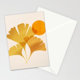 Abstraction_SUN_Ginkgo_Minimalism_001 Stationery Card