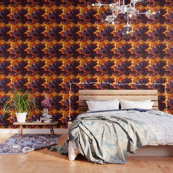 Lava Abstract Art Wallpaper By Tomklifas Society6