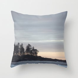 Sunrises on the coast Throw Pillow