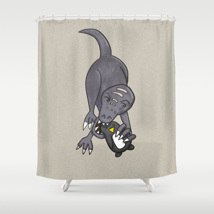 Doggo Dinosaur Shower Curtain