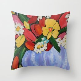 Singing The Song of Joy Throw Pillow